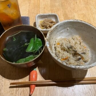 〆のご飯メニュー。こちらも季節ごとに具材が変わる。お米は奈良県産ひのひかり